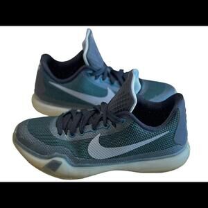Nike Kobe Bryant X 10 Sneaker 726067-308 Flight Green Mesh Kid's Youth‎ Size 5Y